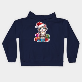 Cat christmas and gift christmas Kids Hoodie